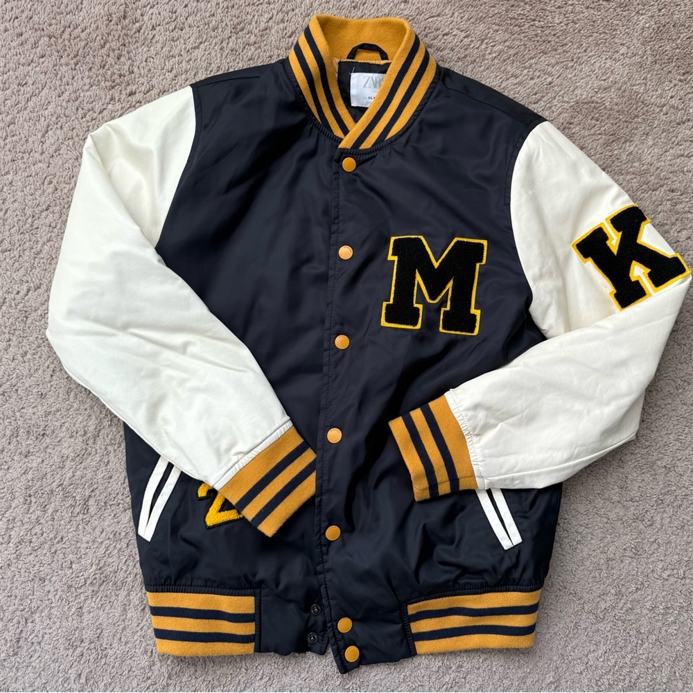 Kids’ Varsity Jacket with Letter Patches
